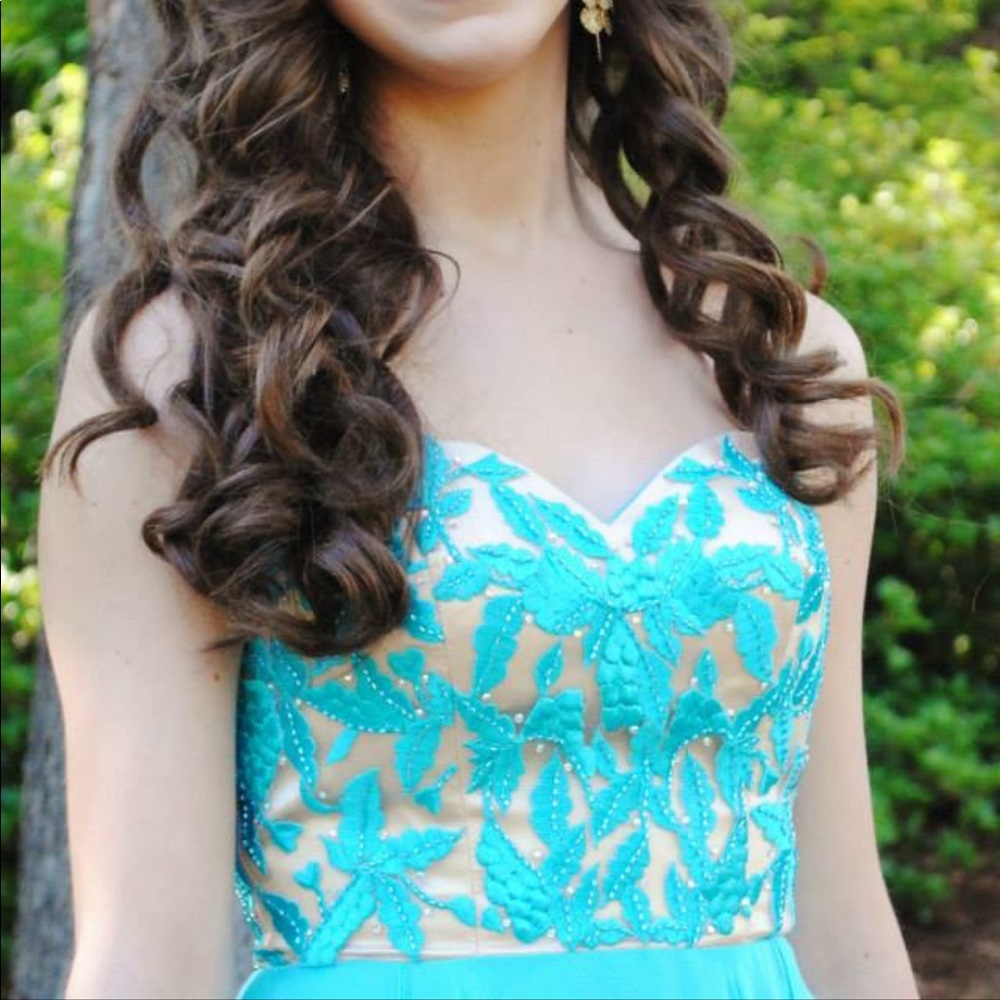 Blue Sherri Hill Formal Dress